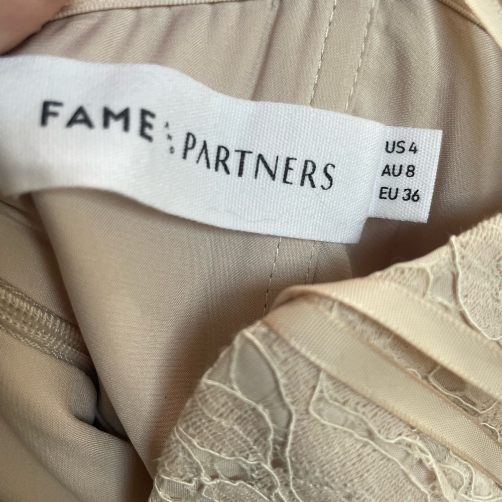 Fame and Partners Lace Gown